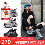 骆驼（CAMEL）银月户外复古老爹鞋秋厚底休闲鞋 L24A283742 灰/枪/黑 37