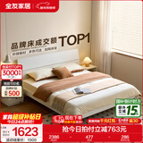 全友家居现代简约高箱储物收纳床主卧1.8米x2米双人大床家具政府补贴 【暖白色 | 高脚】床+65床垫+床头柜G*1 1.8x2米【爆款+性价比超高】