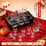 青苹果白酒杯分酒器套装 加厚玻璃一口杯品鉴小酒杯烈酒杯二两杯分酒壶