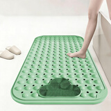 佳洁利 浴室防滑垫淋浴房洗澡地垫卫生间防摔老人孕妇小孩按摩脚垫无味 马尔斯绿（搓脚款） 80cm*50cm 1件数 加厚（中号）