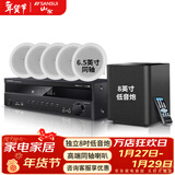 山水（SANSUI）T2 吸顶音响喇叭 5.1家庭影院音响套装 背景音乐客厅 吊顶喇叭 音箱功放家用 T2【900W功放+6.5吋喇叭*5+8吋炮】