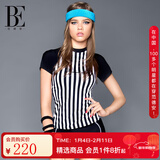 范德安（BALNEAIRE）【林允同款】时尚系列分体海边温泉泳衣女保守复古条纹显瘦 82973 黑白条纹 S