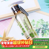 乐扣乐扣（LOCK&LOCK）ECO户外运动水杯户外便携塑料水壶男女学生杯子550ML棕色