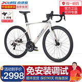 喜德盛（xds）AD300公路车自行车成人免安装20速油碟桶轴全隐藏走线车架ad300 白蛇 -开箱即骑 450mm|身高155~165cm 顺丰当日发