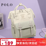POLO双肩包女士大容量书包iPad电脑包包大学生旅行通勤背包送生日礼物