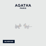 AGATHA/瑷嘉莎 法兰西小狗银耳钉女士 生日礼物送女友闺蜜高级感耳饰