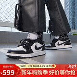 耐克NIKE休闲鞋男女熊猫AJ 1乔丹JORDAN 1运动鞋DC0774-101黑白36.5