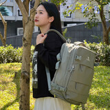 骆驼（CAMEL）云旅双肩背包大容量大学生登山包旅游户外运动电脑包烟青色