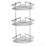 众福缘太空铝三层三角架三角形浴室置物架卫生间置物架打孔安装铝合金 三层三角形（打孔+螺丝）