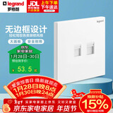 罗格朗（LEGRAND）开关插座面板 仕典玉兰白无边框大面板电话电脑（超五类）插座