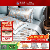 富安娜家纺四件套 欧式提花高档床品套件 华尔兹1米8床 230*229cm