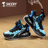 SNOOPY史努比童鞋男童运动鞋儿童弹力篮球鞋轻便舒适训练鞋7861蓝黑30