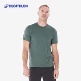 迪卡侬（DECATHLON）速干T恤男女运动户外健身宽松快干吸汗跑步短袖QUMM MH100 男款-绿色 M