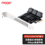 魔羯（MOGE）台式机PCIE转SATA3.0接口 扩展卡6口SATA6G硬盘挂盘机收割机  MC2660