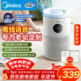 美的（Midea）【AI智能语音】无雾空气加湿器抗菌家用卧室落地小型静音母婴幼儿空调取暖雾化器新年礼物SZY-W40S