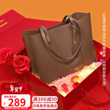 viney牛皮包包女包大容量托特包单肩包手提包生日情人节礼物送女友老婆