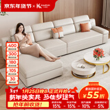 卡米盾 沙发床两用贵妃转角小户型客厅多功能可折叠储物科技布沙发 3.5米椰棕款双+单+贵+脚踏 下单备注颜色