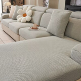 忆自然弹力沙发套罩四季通用全包沙发坐垫套沙发笠沙发座垫防尘保护罩 织纹-气质灰 加大靠背套 适合宽45-65cm*长85-100cm