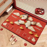 艾杰普浴室地垫卫生间吸水防滑垫厕所门口垫子速干入户亚麻脚垫40x60cm