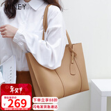 viney牛皮包包女包大容量托特包单肩包手提包生日情人节礼物送女友老婆