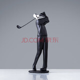 裕谷 北欧运动人物摆件工艺品客厅电视柜酒柜玄关办公室装饰道具摆设 高尔夫挥杆