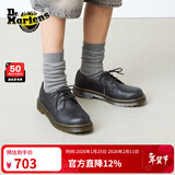 马丁博士（Dr.Martens）1461 Y女新款爆款舒适休闲入门款薄底单鞋 黑色 38