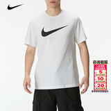 耐克（NIKE）男士t恤 2026春季新款运动服装圆领休闲上衣跑步健身半袖透气短袖 DC5095-100/全棉 L 【175】体重130~150斤左右