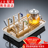 正扬玻璃茶具套装家用小套功夫茶杯简约透明红茶泡茶器办公室客厅喝茶