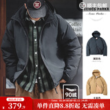 马登工装美式复古连帽羽绒服男秋冬加厚保暖外套90白鸭绒男士防寒衣服 深灰色 【羽绒服男款/冬季外套男/2025最新款】 S （100-120斤）