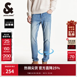 杰克·琼斯（JACK&JONES）男装秋冬季牛仔裤男弹力修身裤子男百搭男裤休闲男士牛仔裤四季款 牛仔蓝 第一批 36 185 W36/L32