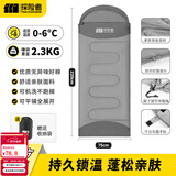 探险者（TAN XIAN ZHE）睡袋成人户外睡袋冬季加厚防寒露营隔脏睡袋登山零下拼接双人四季 【2.3KG】连帽可拼接睡袋-深灰色
