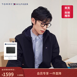 Tommy Hilfiger【防水微抓绒】出走都市秋冬男装连帽风衣款软壳夹克外套 曜石黑BDS M （推荐：135-150斤）