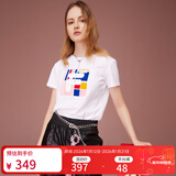 斐乐 斐乐女装官方女士短袖T恤夏季休闲运动内搭t恤运动上衣 标准白-F11W118151F M （165/84A/M）