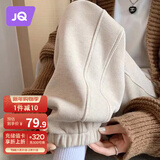 婧麒（JOYNCLEON）孕妇裤秋冬外穿休闲运动裤托腹卫裤高端欧棉米白L Jyk93219