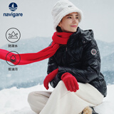 Navigare小帆船女士三防厚款羽绒服可拆卸连帽防寒服外套2341604506