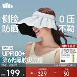 蕉下（beneunder）遮阳帽子黑胶贝壳防晒帽女防紫外线大檐太阳帽空顶帽BM532蓝