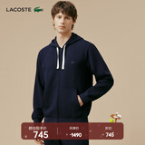 LACOSTE法国鳄鱼男装秋冬新款潮流运动连帽开衫卫衣外套|SH8882 166/深蓝色 L 05