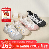 骆驼（CAMEL）丑萌登山鞋女时尚撞色户外休闲鞋 L24S076620 米/银/黄 36