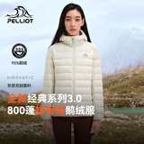 伯希和（Pelliot）【经典3.0】排骨羽绒服女士800蓬鹅绒外套冬冲锋内胆125408006白S