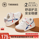 泰兰尼斯秋冬新款学步鞋童鞋女童软底机能鞋男童包头宝宝鞋网面透气面包鞋 白-蓝 春秋-超纤 22 内长14.5cm 脚长13.5cm