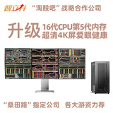 智立升多屏4四屏6六屏电脑专业多屏炒股专用设备主机多屏幕显示器炒股票期货外汇金融交易员看盘神器电脑 六联屏电脑16代U7大师版-48G-2TB 24英寸2K直面100HZ显示器全套（包上门安装）