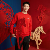耐克（NIKE）男冬季圆领卫衣 加绒保暖 马年限定BV2663-657大学红M