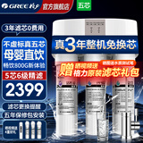格力（GREE） 净水器家用真鲜活直饮水厨下反渗透RO净水机自来水过滤器整机三年不换滤芯WTE-PC16-5X608A