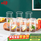 青苹果耐热水杯290ml6只 无铅玻璃杯牛奶杯啤酒杯绿茶杯多功能杯套装