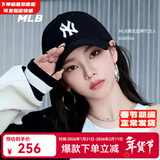 MLB官方男女帽子明星同款软顶棒球帽春春运动遮阳鸭舌帽情人节礼物 纽约洋基队/黑色/66 均码 F
