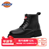 Dickies马丁靴女6孔春季新款短靴 经典光面平底英伦风女靴秋冬新款 黑色 37