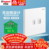 罗格朗（LEGRAND）开关插座面板 仕典玉兰白无边框大面板电话电脑（超五类）插座
