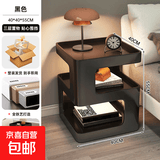 床头柜小型铁艺床头柜替代品创意现代简约轻奢家用卧室床头置物架 【全铁艺】黑色40*55cm