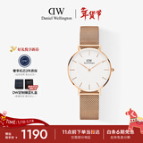 丹尼尔惠灵顿（DanielWellington）DW女士手表轻奢流金小众石英钢带欧美女款腕表生日新年礼物送女生