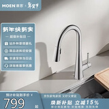 摩恩（MOEN）厨房水龙头可抽拉旋转水槽洗菜盆洗碗盆冷热水龙头本体铜净铅龙头